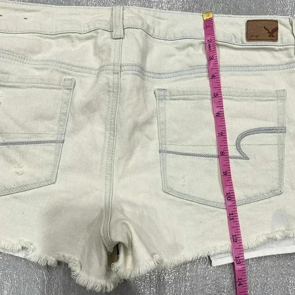 ❤️2/$30❤️[14]American Eagle Light Washed Stretch Shortie  Shorts - Picture 4 of 5